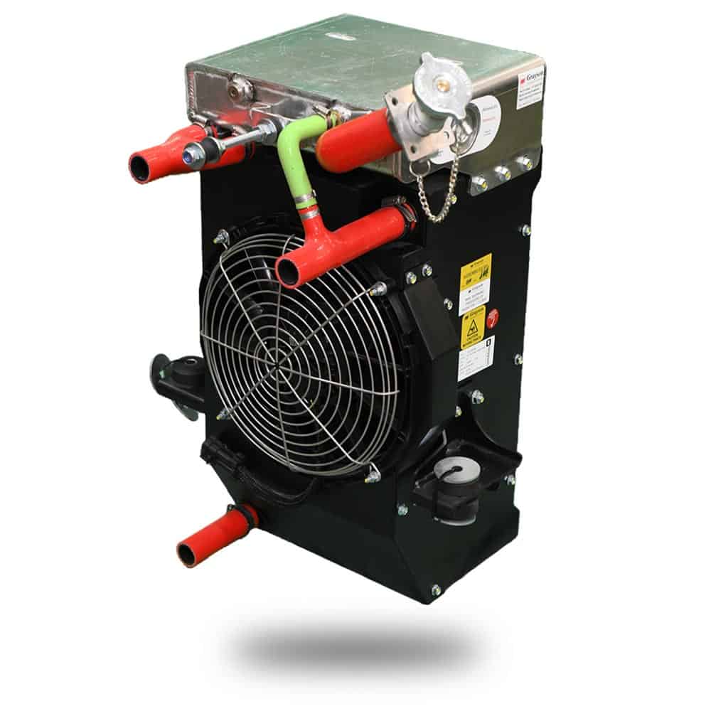 Electric Motor and Power Electronics Cooling Module - Black module one fan