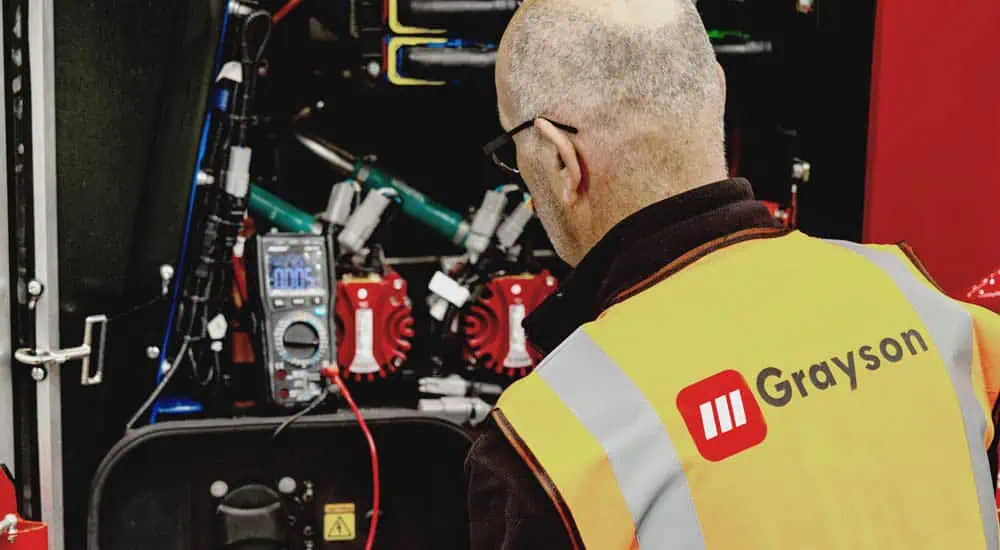 Grayson Electric Water Pump - Aftermarket Servicing Engineering working on Electric Bus with Electric Water Pumps