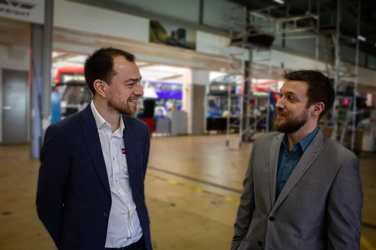 Head of Sales and Marketing, Matthew Hateley, and Head of Advanced Engienering, Nathan Stephens